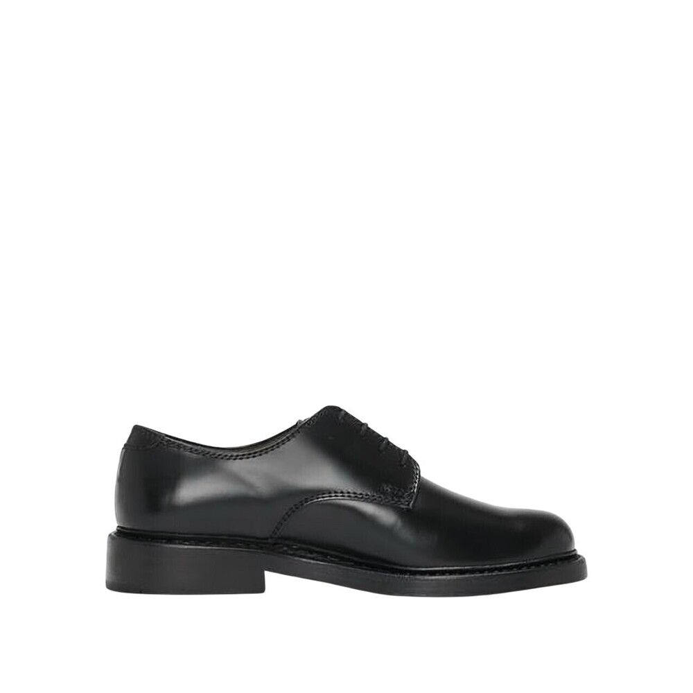 OUR LEGACY Polished Black Leather Derby Lace-Up Shoes